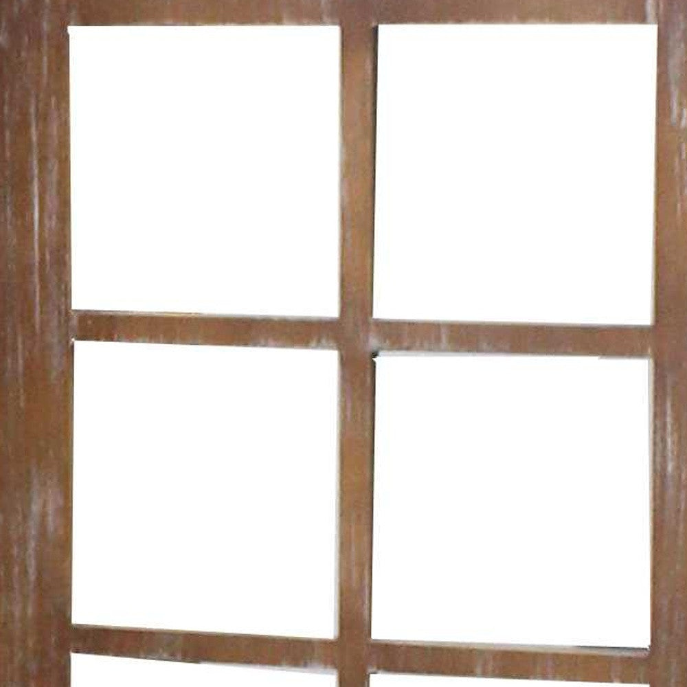 63 X 84 Brown Wood Mirror  Screen