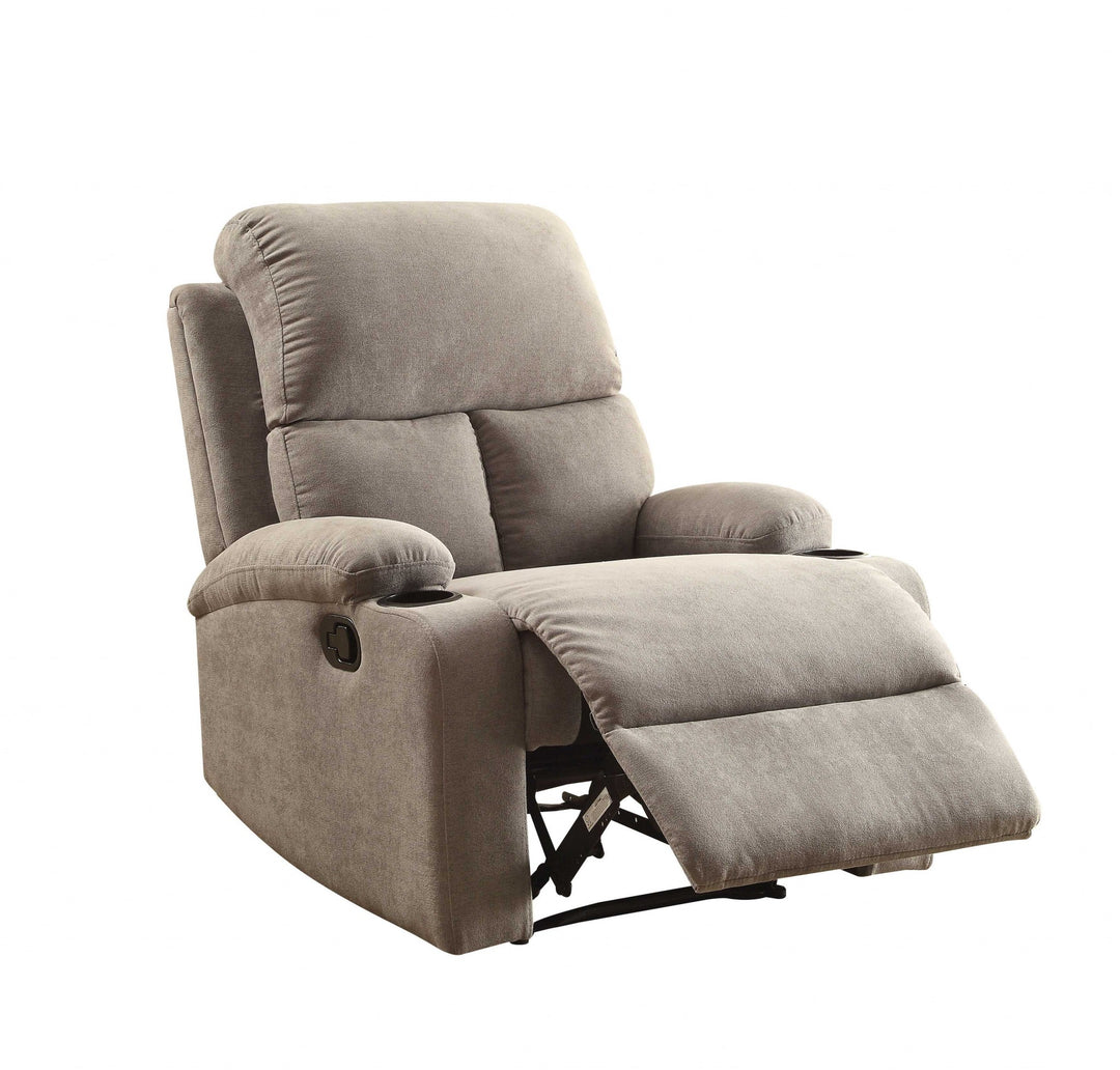 32" Gray Linen Recliner