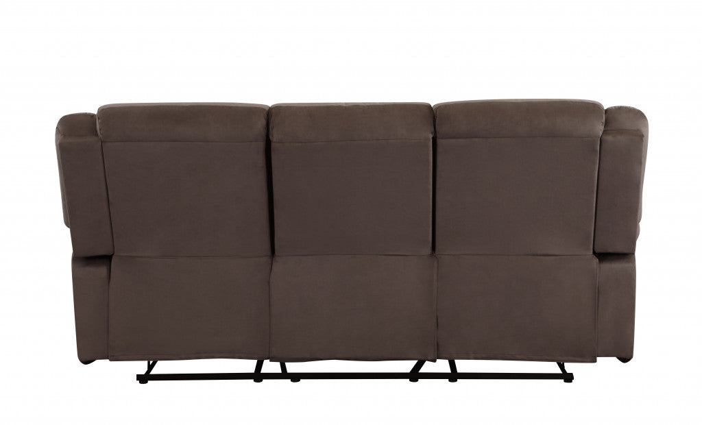 40" Contemporary Brown Fabric Sofa