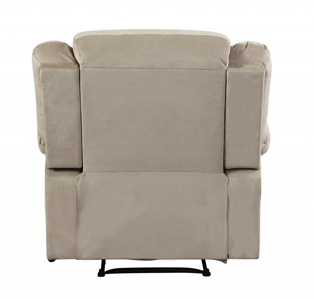 40" Contemporary Beige Fabric Chair