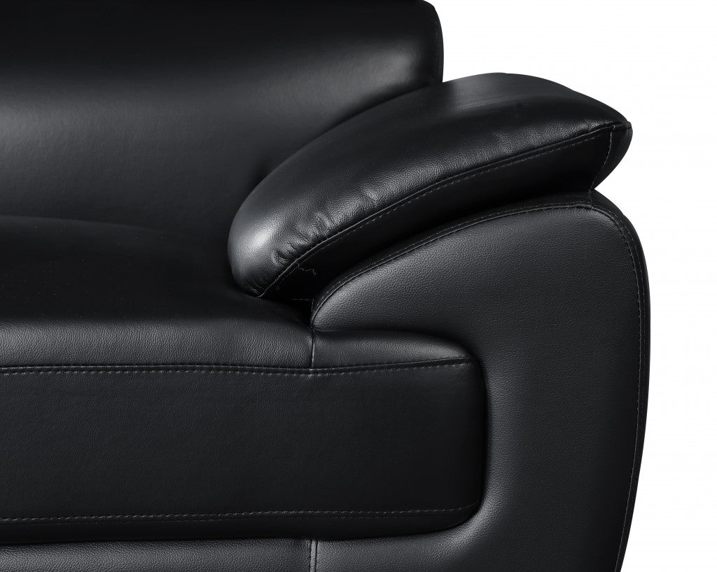 32" To 38" Black Captivating Leather Chair