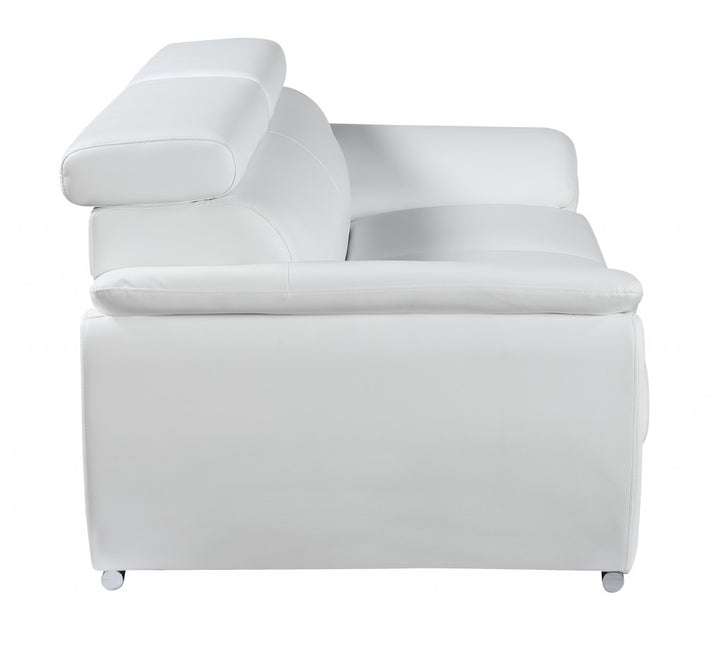 32" To 38" White Captivating Leather Chair