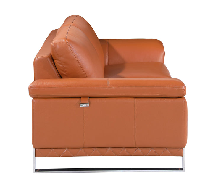 32" Camel Lovely Leather Chair