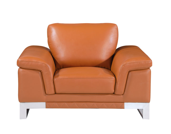 32" Camel Lovely Leather Chair