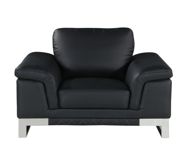 32" Black Lovely Leather Chair