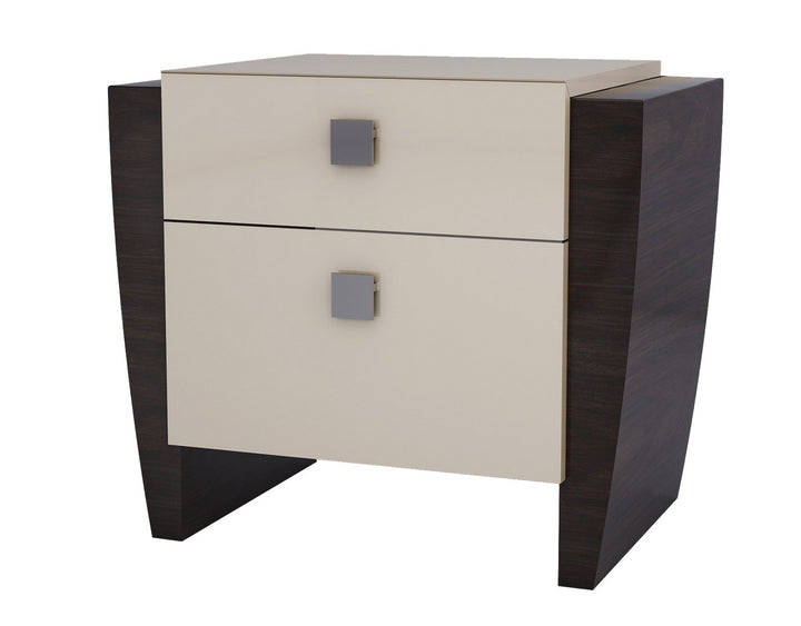 22" Refined Beige High Gloss Nightstand