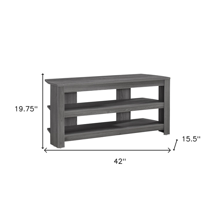 42" White Open shelving TV Stand