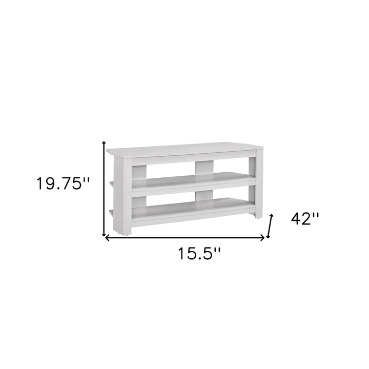 42" White Open shelving TV Stand