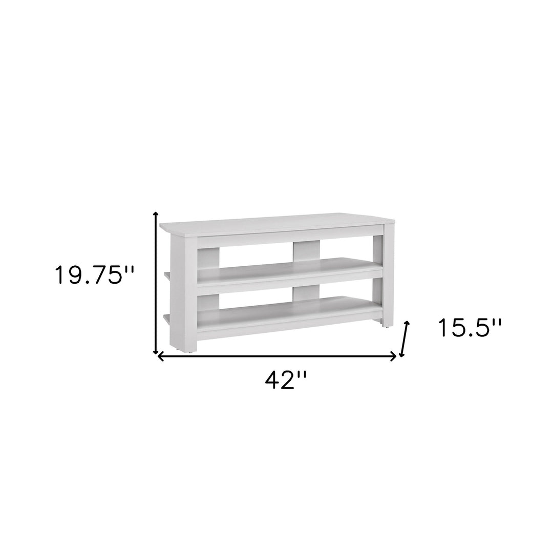 42" White Open shelving TV Stand