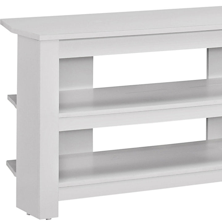 42" White Open shelving TV Stand