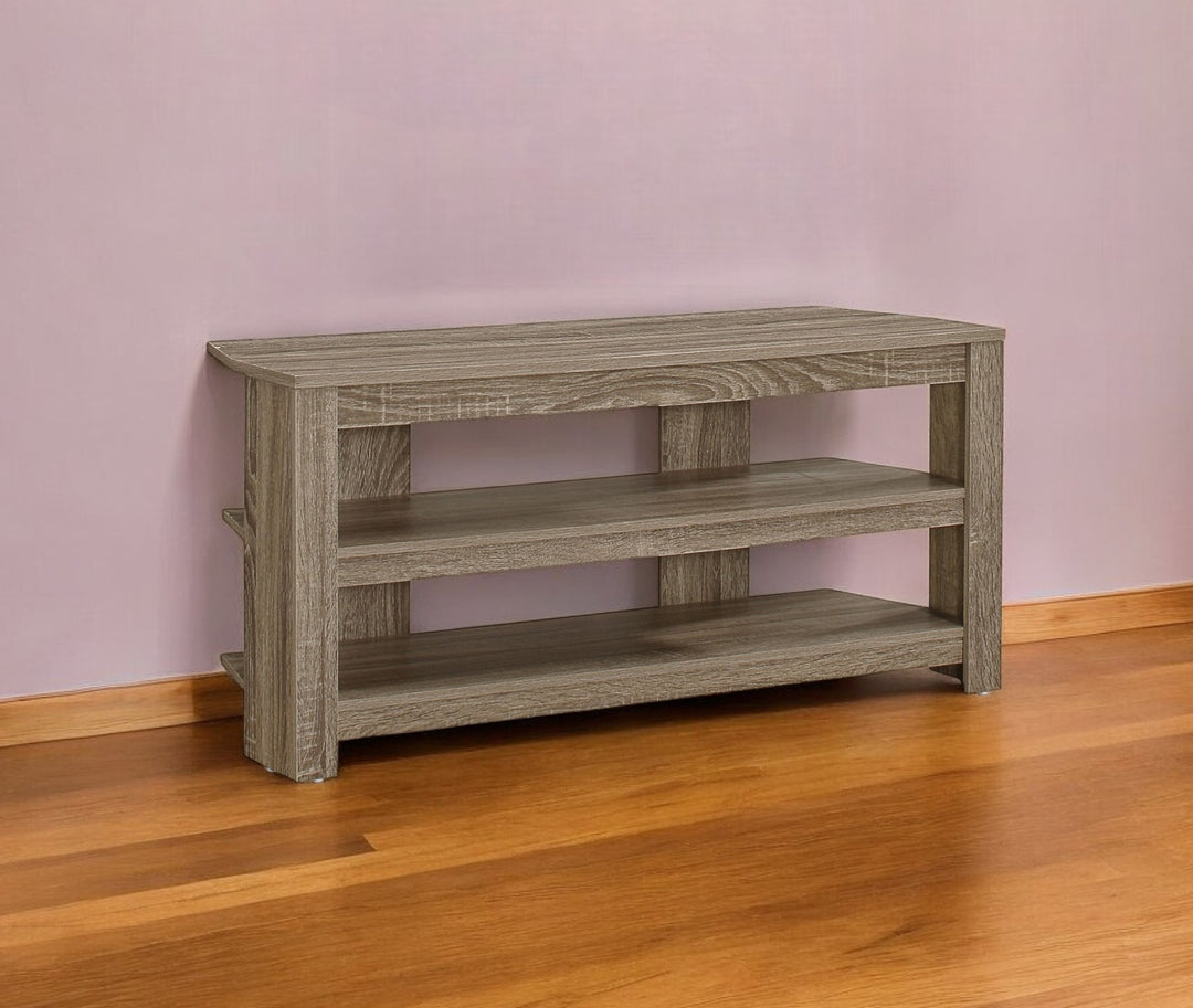 42" White Open shelving TV Stand