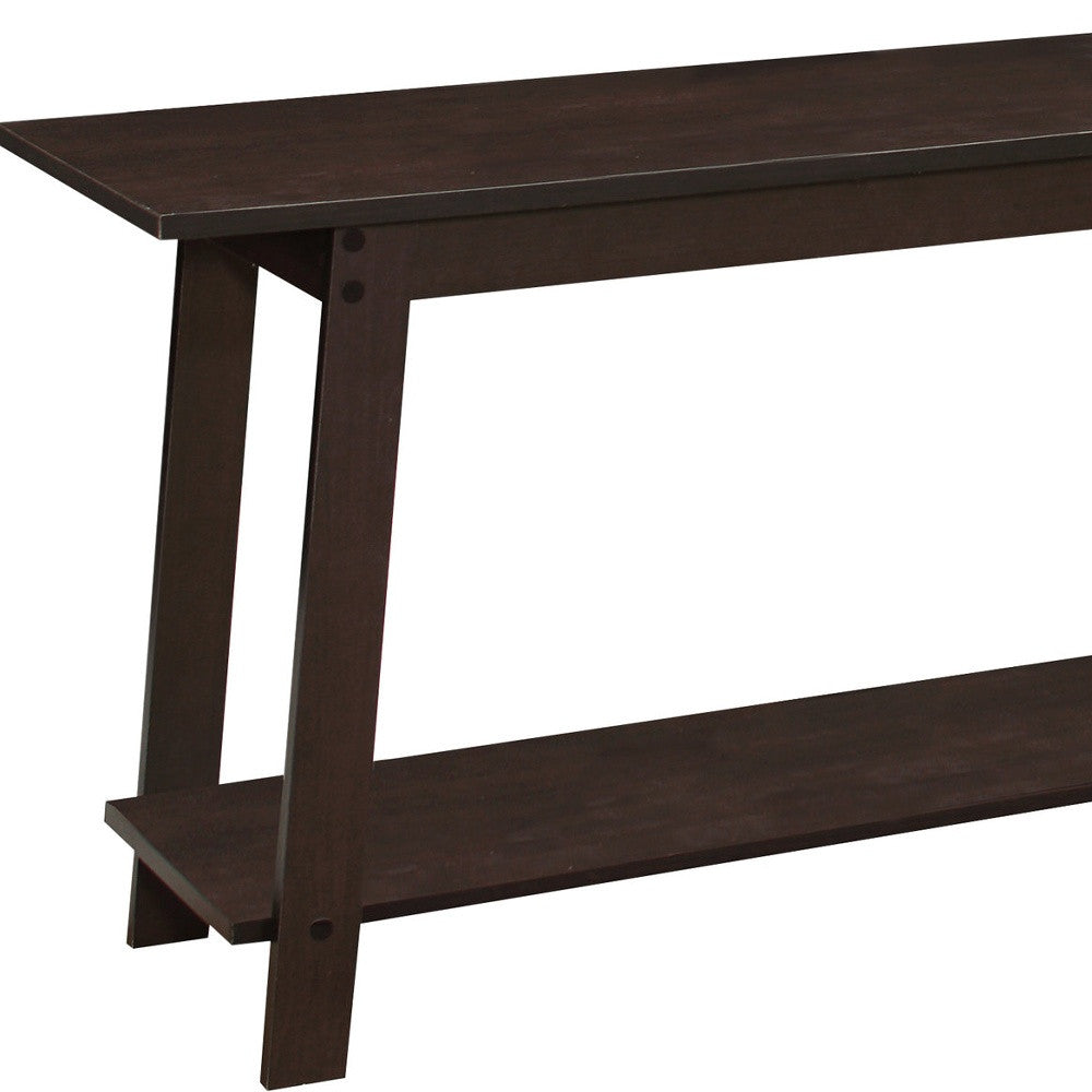 42" Dark Brown Open Shelving TV Stand