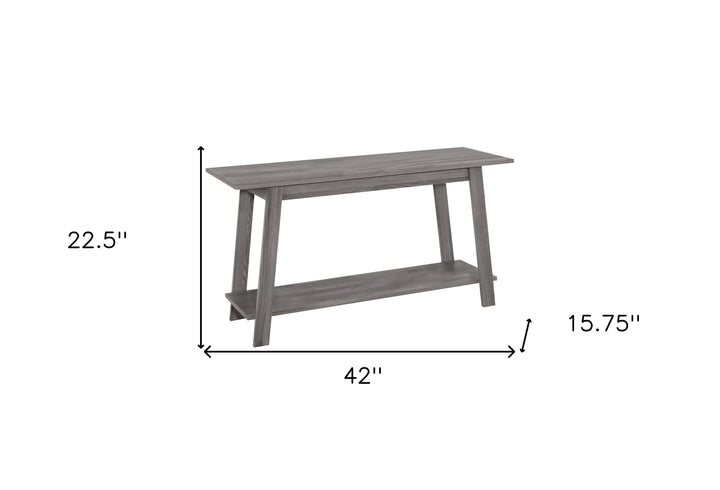 42" Dark Brown Open Shelving TV Stand