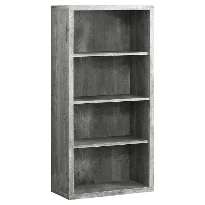 White Wood Adjustable Four Tier Bookcase