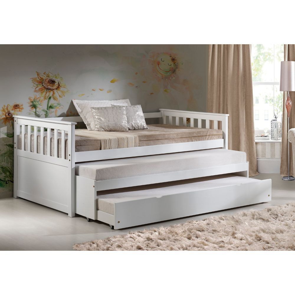 Twin Brown And Gray Bed With Trundle