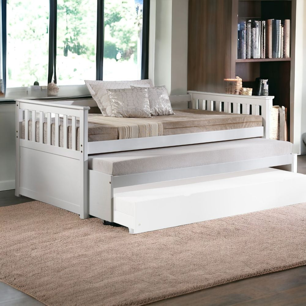 Twin Brown And Gray Bed With Trundle