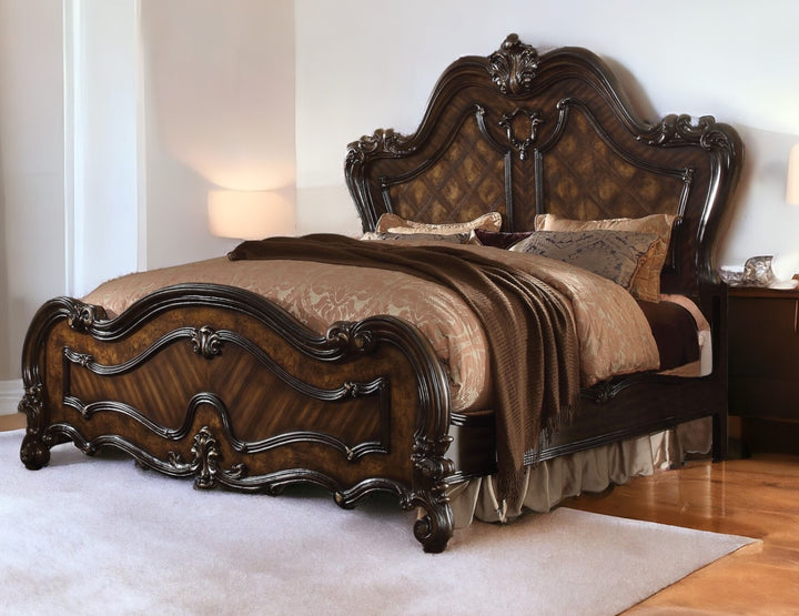 Brown King Bed Frame