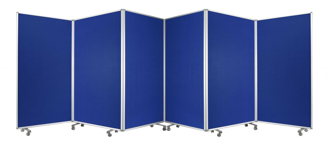 106 X 1 X 71 Blue Metal And Fabric - Screen