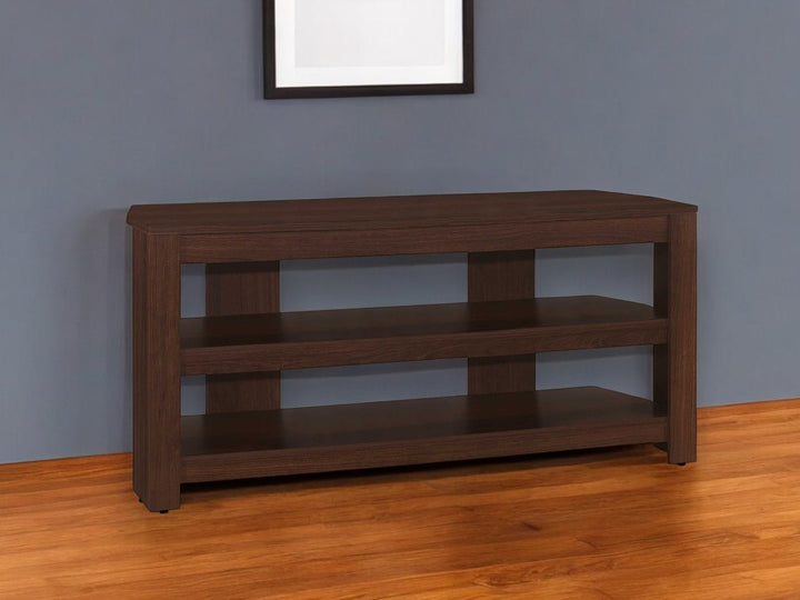 42" Dark Brown Open shelving TV Stand