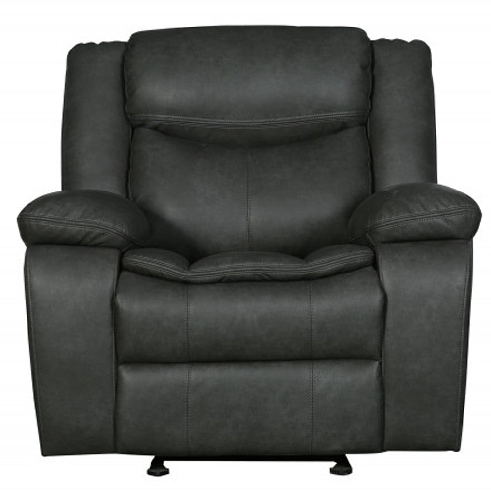 42" Gray Reclining Chair