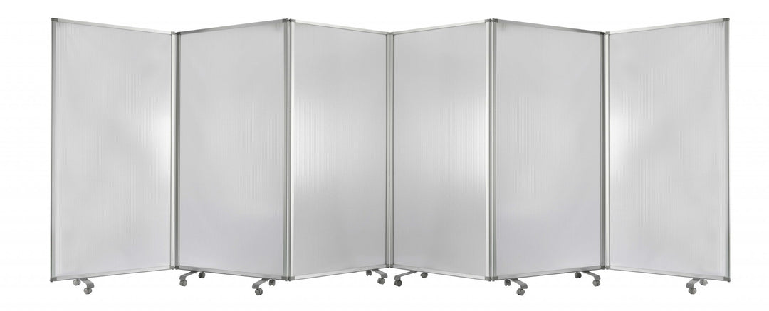 212 X 1 X 71 Green Metal 6 Panel Screen