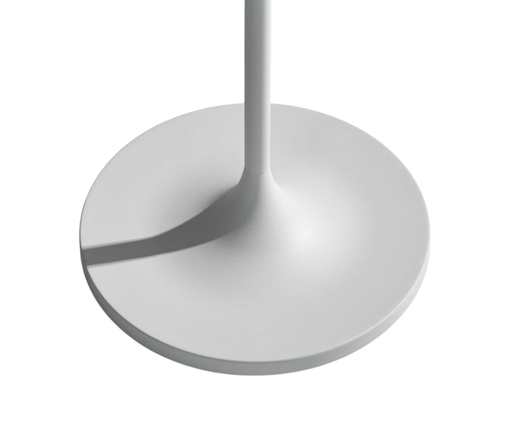 60" White Metal Floor Lamp With White Drum Shade