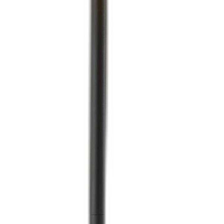 60" White Metal Floor Lamp With White Drum Shade