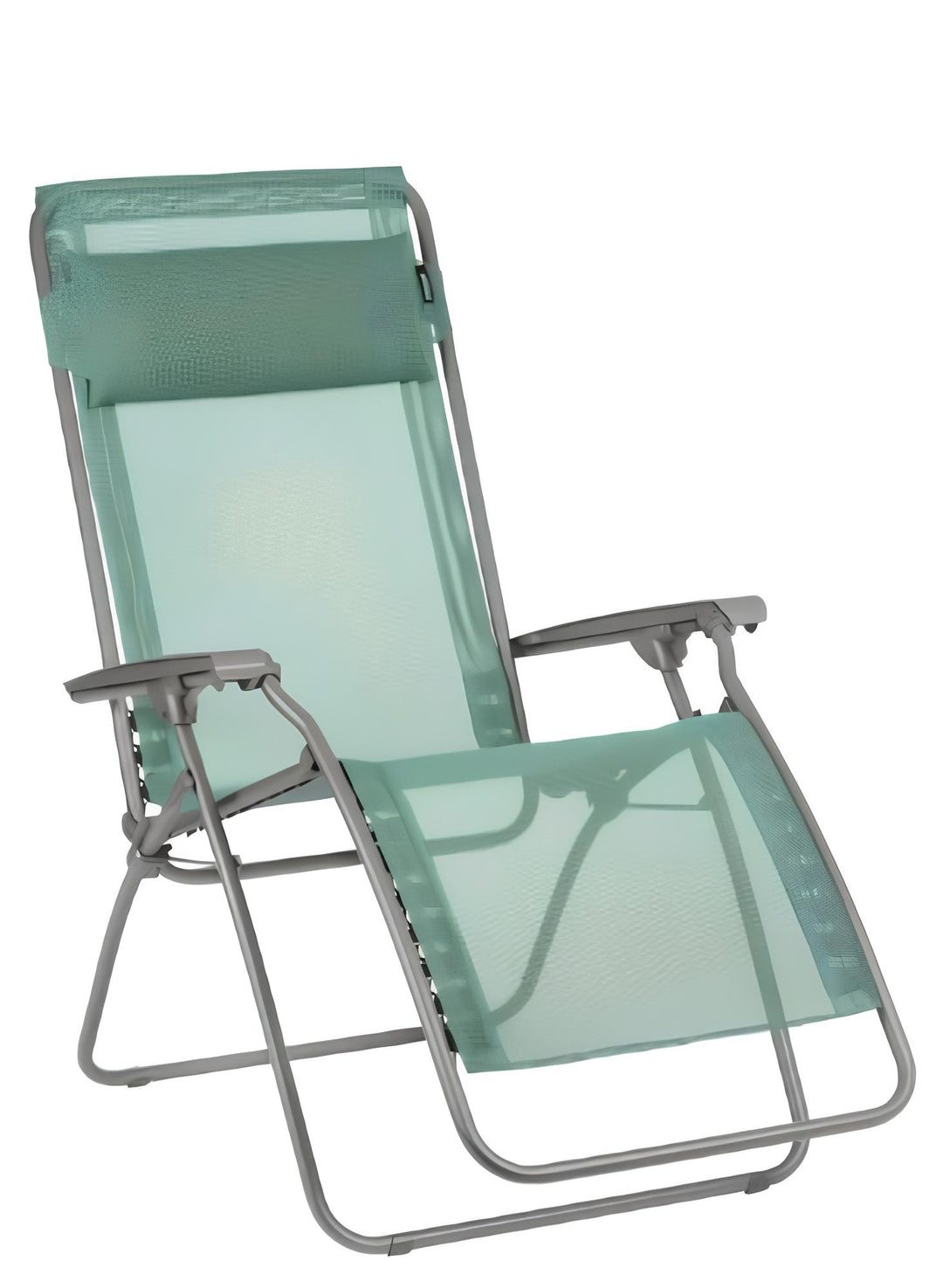 27" Blue Metal Outdoor Zero Gravity Chair with Blue Cushion