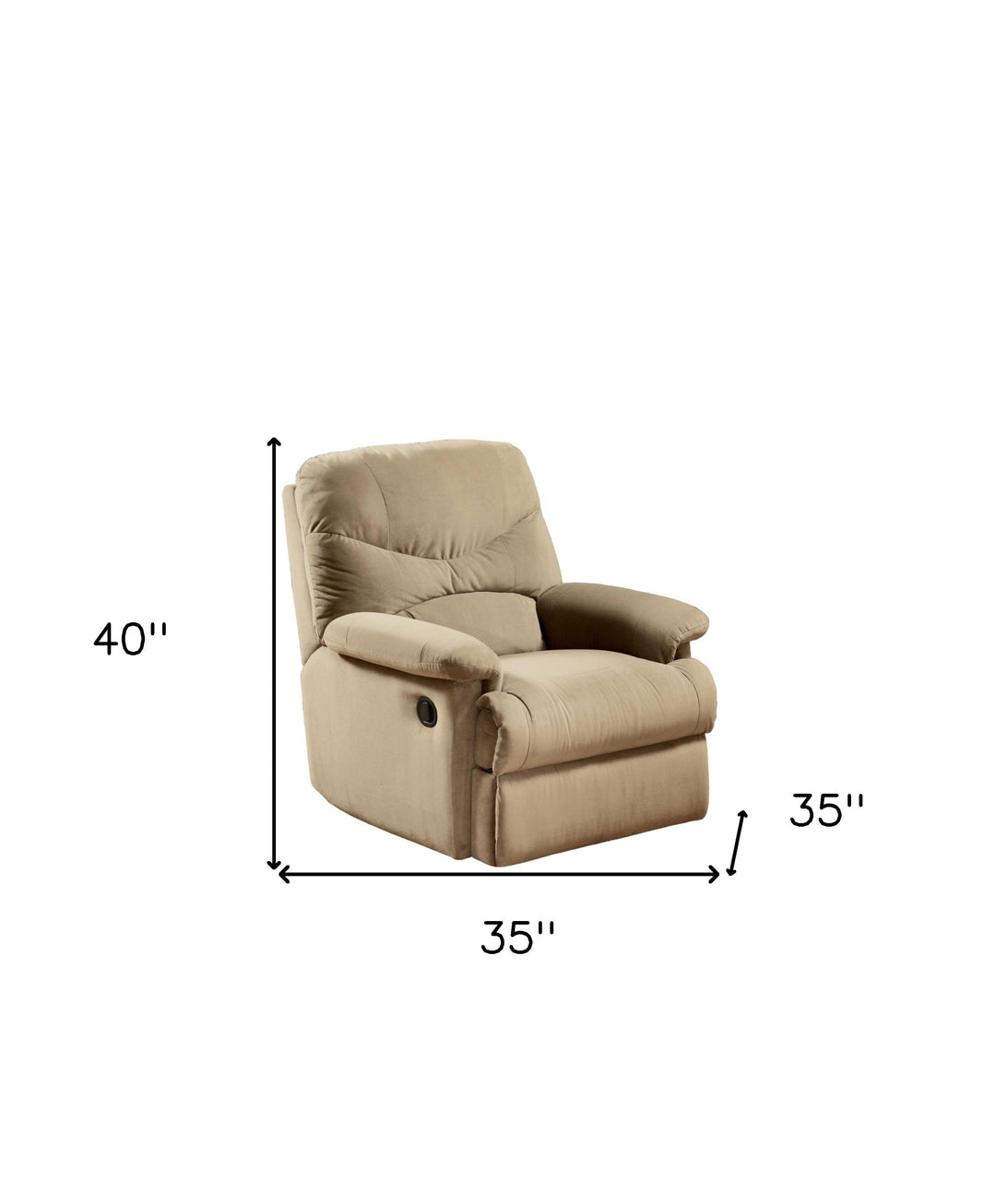 35" Sage Microfiber Recliner