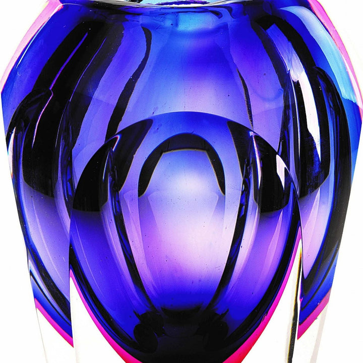 9 Purple Art Glass Vase