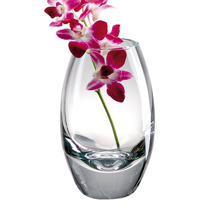 7" Clear Lead Free Crystal Oval Table Vase