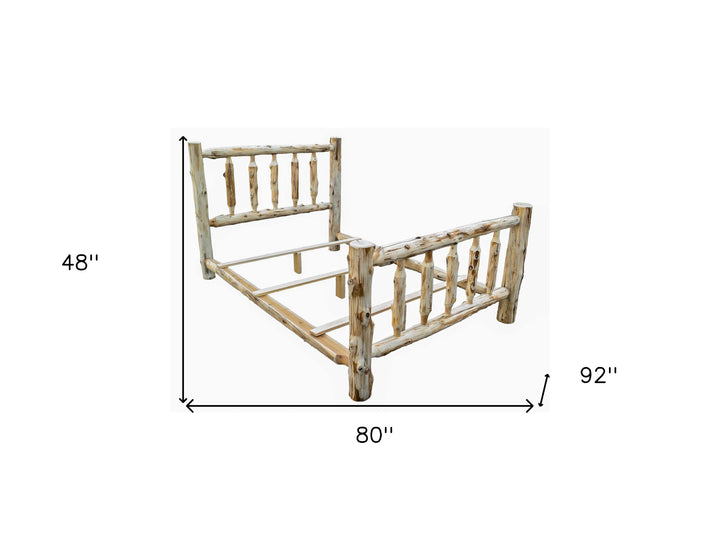 Rustic And Natural Cedar King Traditional Log Bed