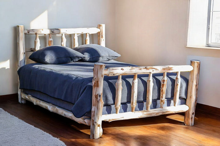 Rustic And Natural Cedar King Traditional Log Bed