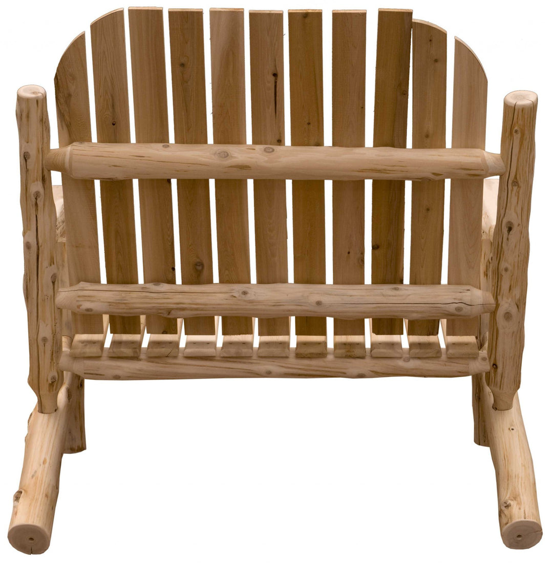 48" Natural Solid Wood Indoor Outdoor Arm Chair