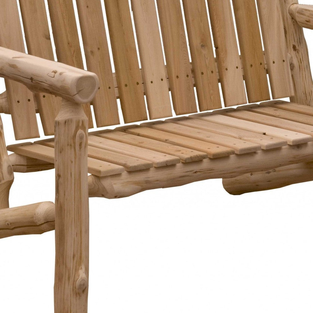 48" Natural Solid Wood Indoor Outdoor Arm Chair