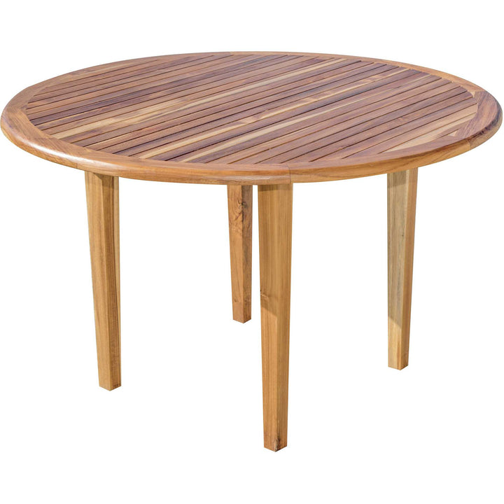 48" Natural Rounded Solid Wood Outdoor Dining Table