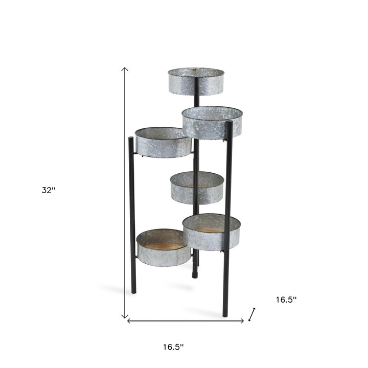 Modern Farmhouse 6 Tier Galvanized Metal Plant Stand