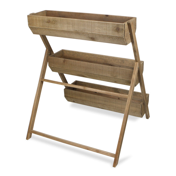 3 Tier Wooden Shelves Storage Plant Stand