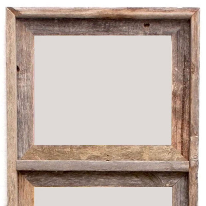 8 x 10 Gray Reclaimed Wood Three Slot Hanging Picture Frame