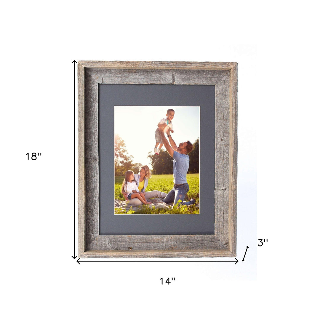 11X14  Rustic Cinder Picture Frame With Plexiglass Holder