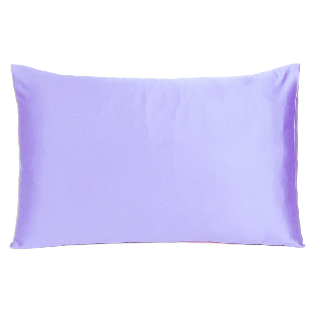 Purple Dreamy Set Of 2 Silky Satin Queen Pillowcases