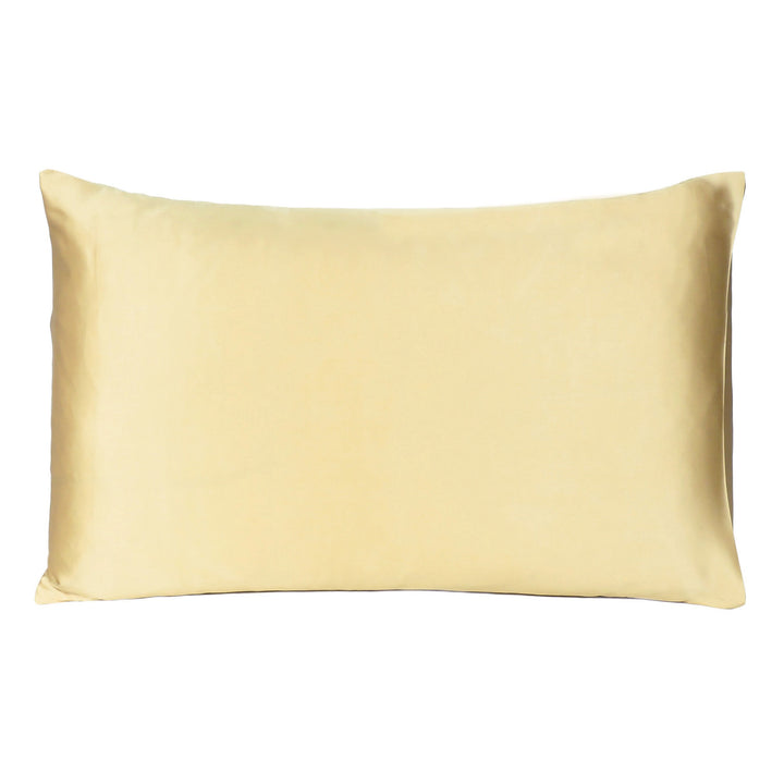 Gold Dreamy Set Of 2 Silky Satin Queen Pillowcases