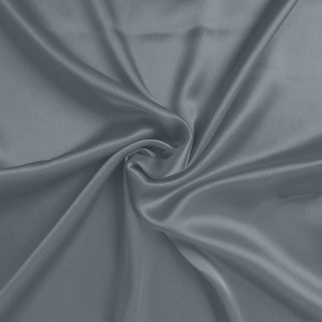 Dark Gray Dreamy Set Of 2 Silky Satin Queen Pillowcases