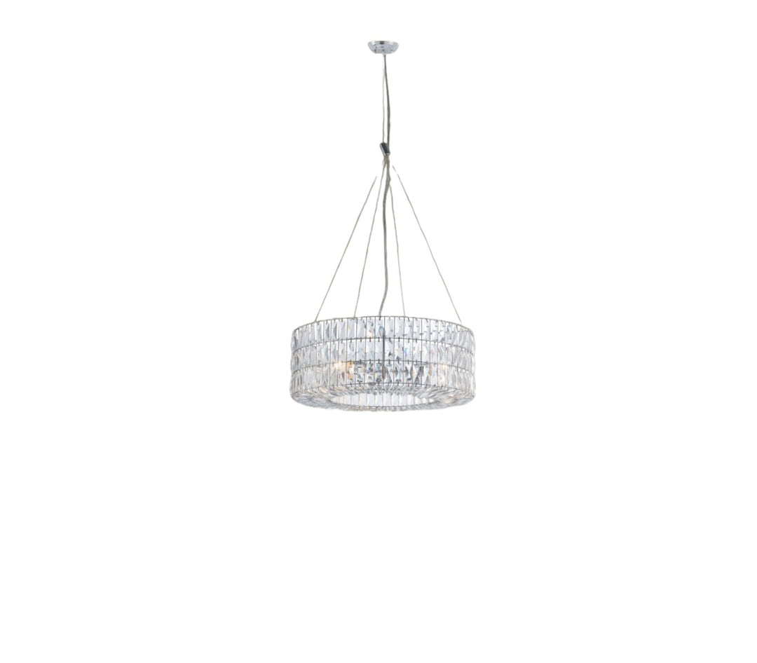 Silver Lantern Metal Chandelier With Silver Shades