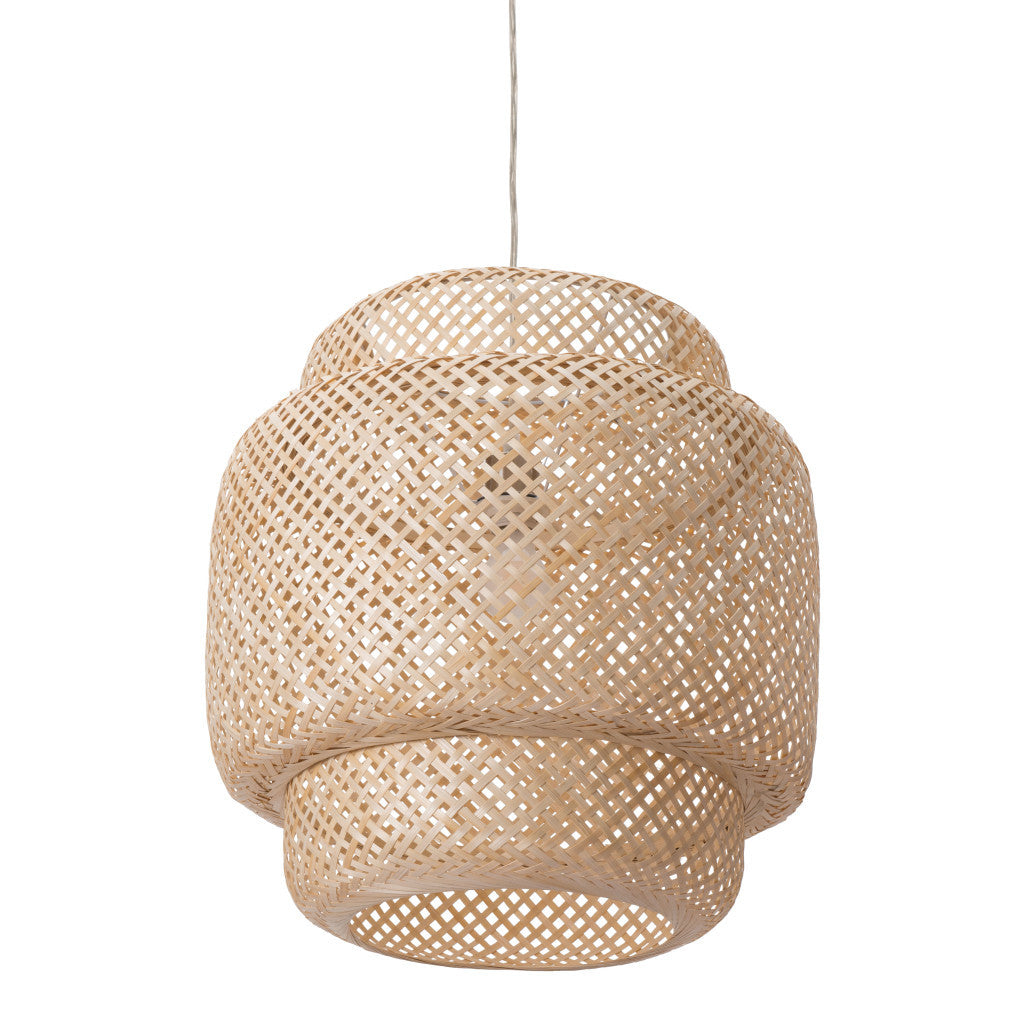 Natural Boho Weave Ceiling Lamp