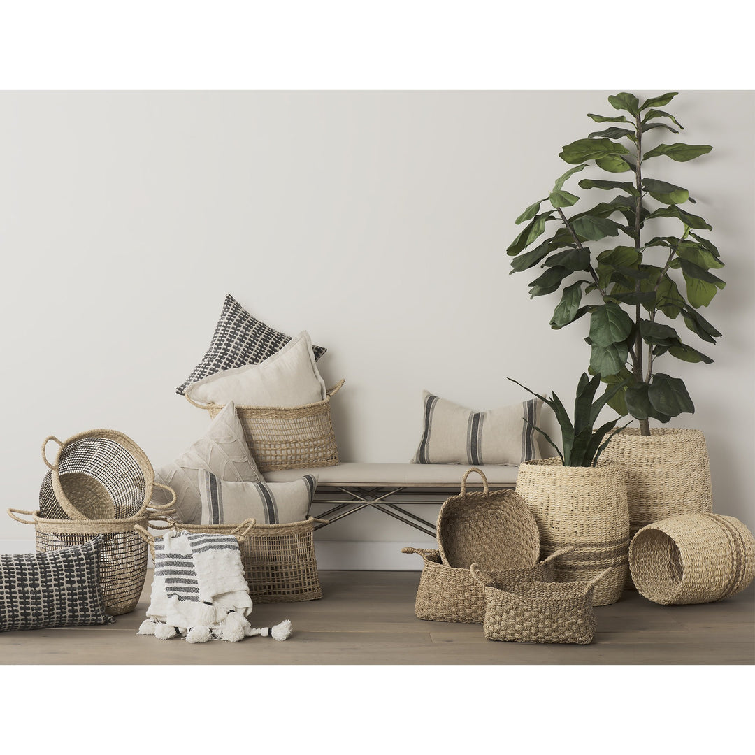 Set Of Three Detailed Wicker Storage Baskets