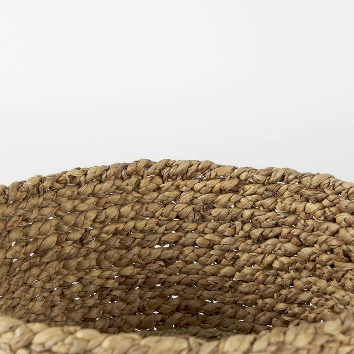 Set Of Three Two Tone Wicker Storage Baskets