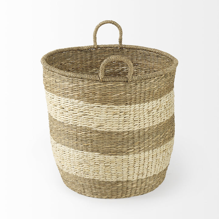 Set of Two 18" Brown Wicker Baskets