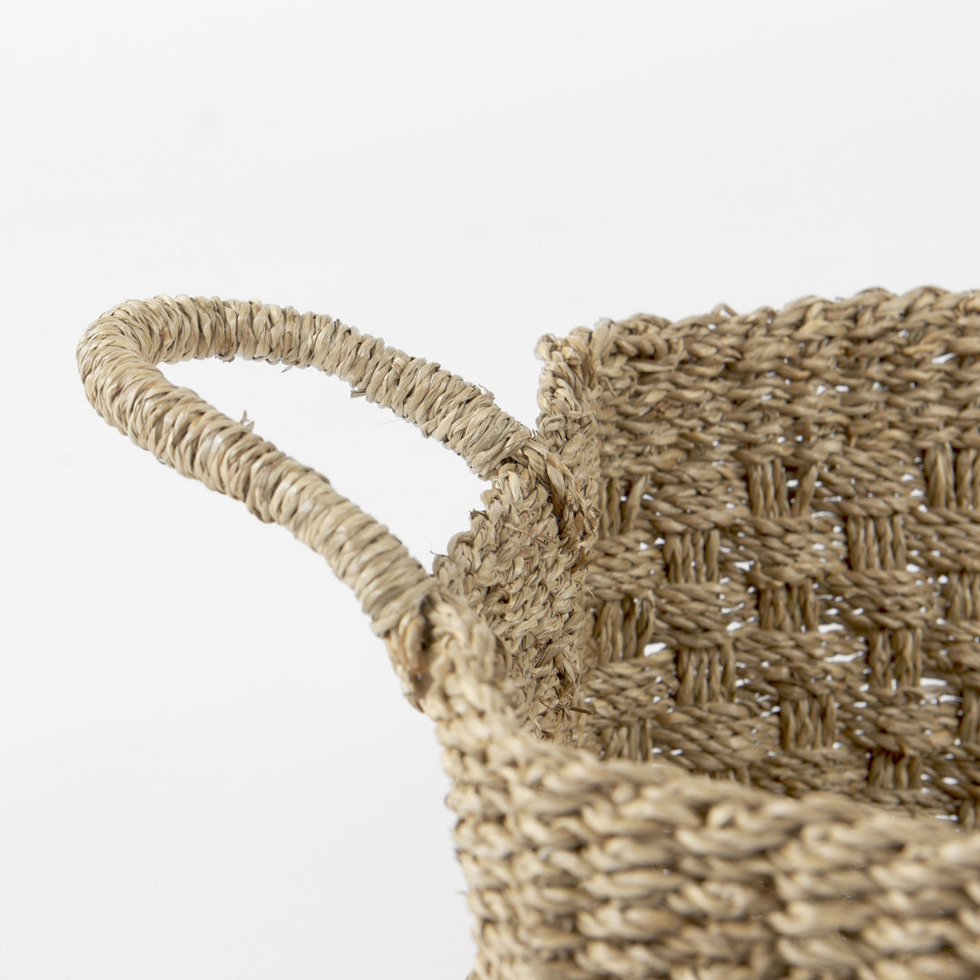 Set of Three 12" Natural Wicker Basket