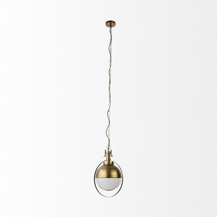 Gold Metal Sphere Pendant Hanging Light